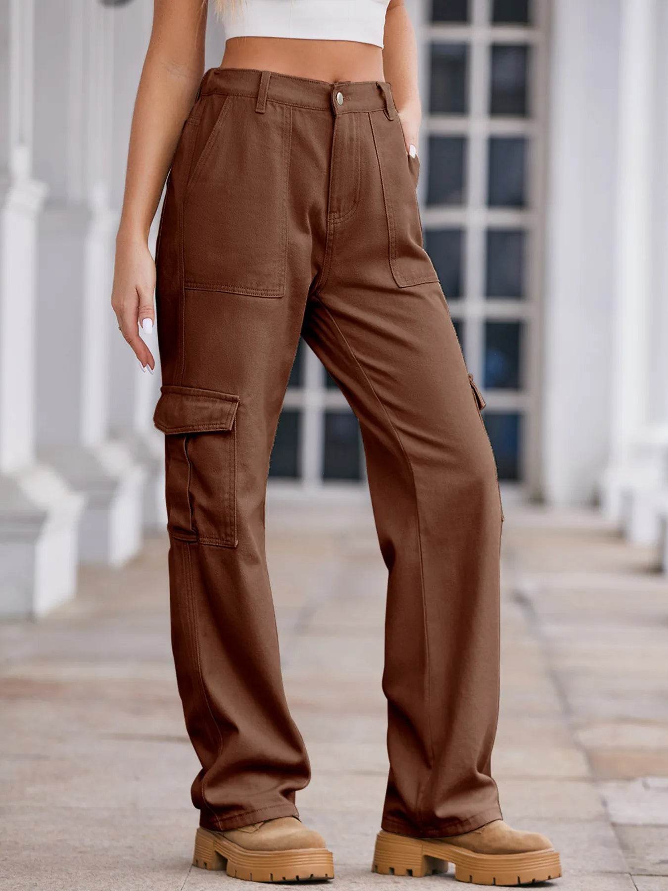 High-Waisted Cargo Jeans Trendsi 372e8cd97e644906a05dc1b606c5fb64-Max-Origin