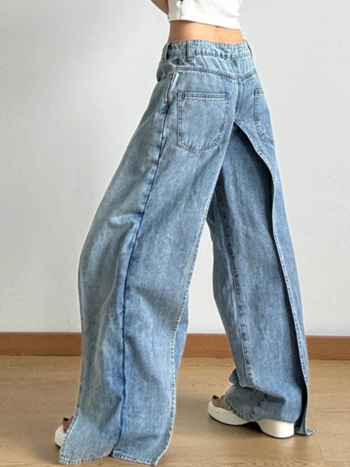 Wide Leg Wash Patchwork Jeans Blue Trendsi 3731efa0-404a-46c7-948c-098a1eae0f1a-Max-Origin