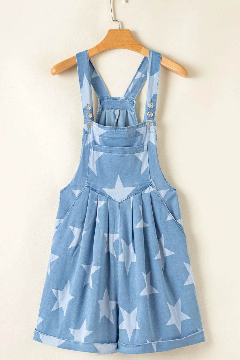 Star Print Square Neck Denim Overalls Trendsi 3766bdf5-21f7-4829-8415-c53c8c9d45cd-Max