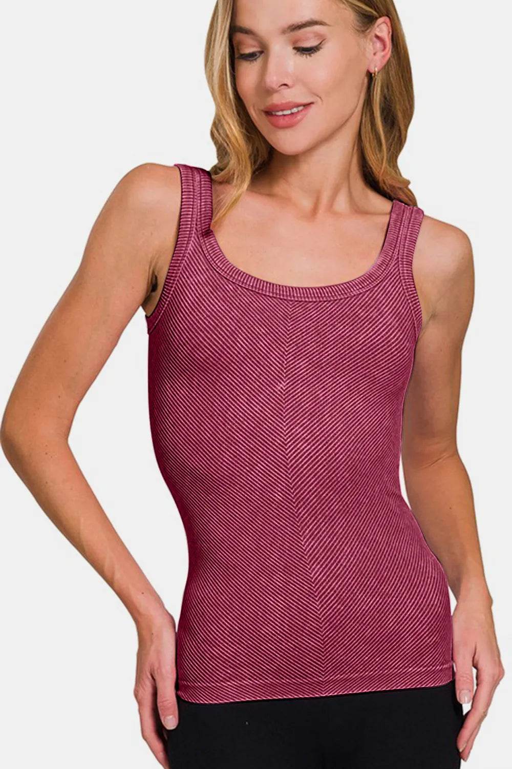 Zenana Ribbed Scoop Neck Tank Trendsi 37d0ed2b-c36a-4f25-92a3-da1d3f54e39e-Max