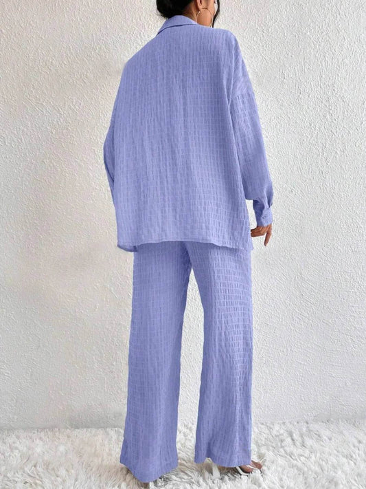 Button Up Long Sleeve Shirt and Pants Set Trendsi 37ef65d82e6b4498ac8ab6e9e1d8f4e8-Max-Origin