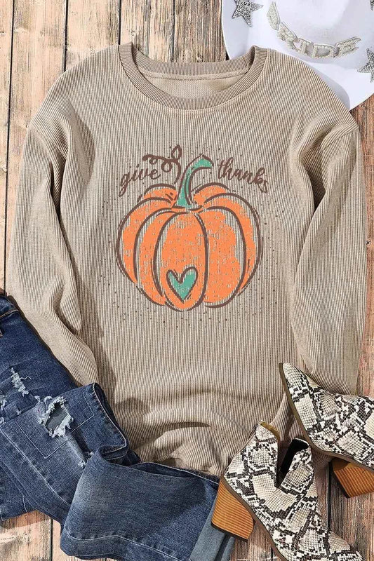 Pumpkin Graphic Round Neck Long Sleeve Sweatshirt Trendsi 3824f9594dd0420893d4a962576964bc-Max