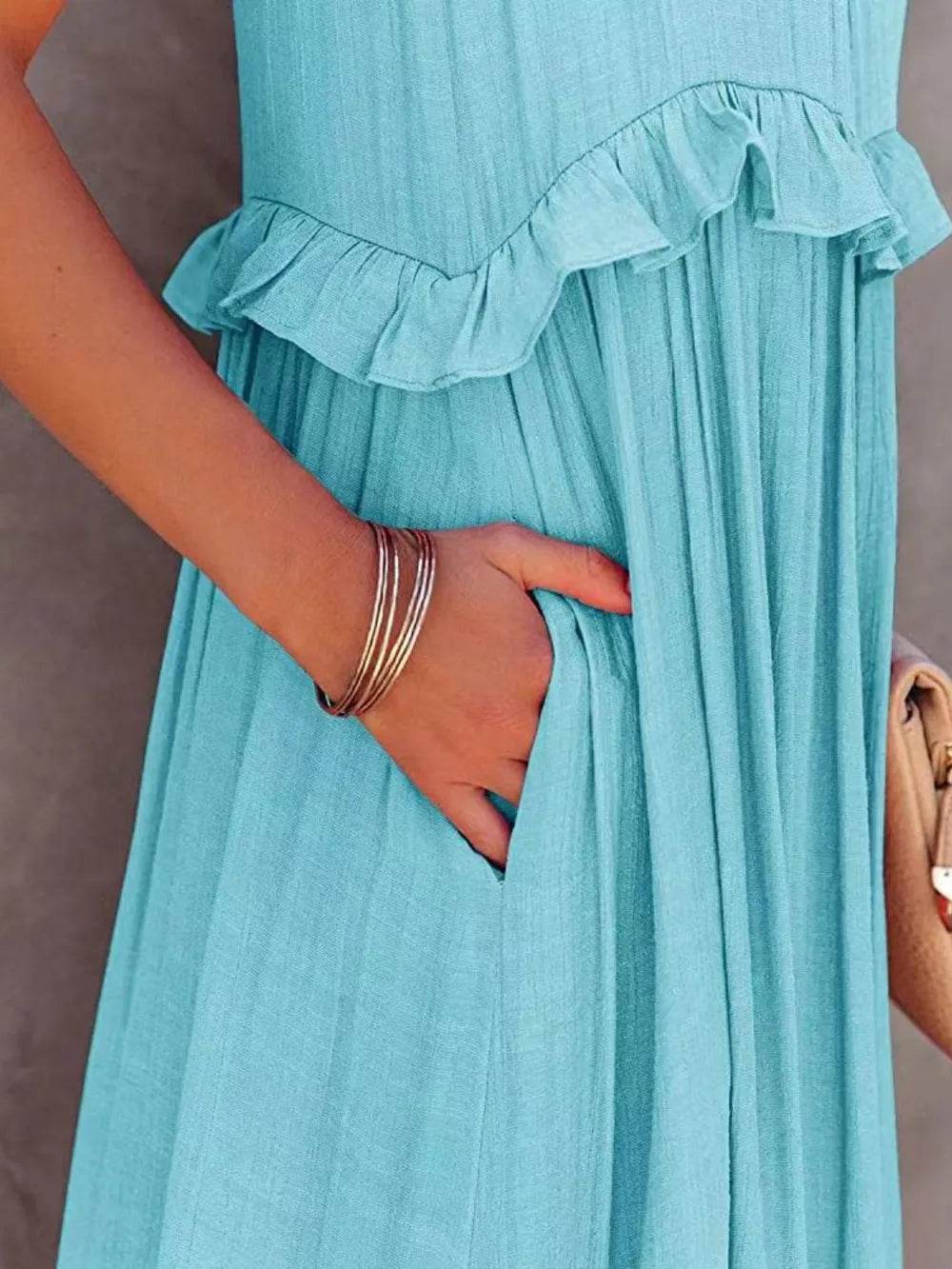 Ruffled Sleeveless Tiered Maxi Dress with Pockets Trendsi 388bc89b-495d-4f33-ac45-9e214b06f574-Max