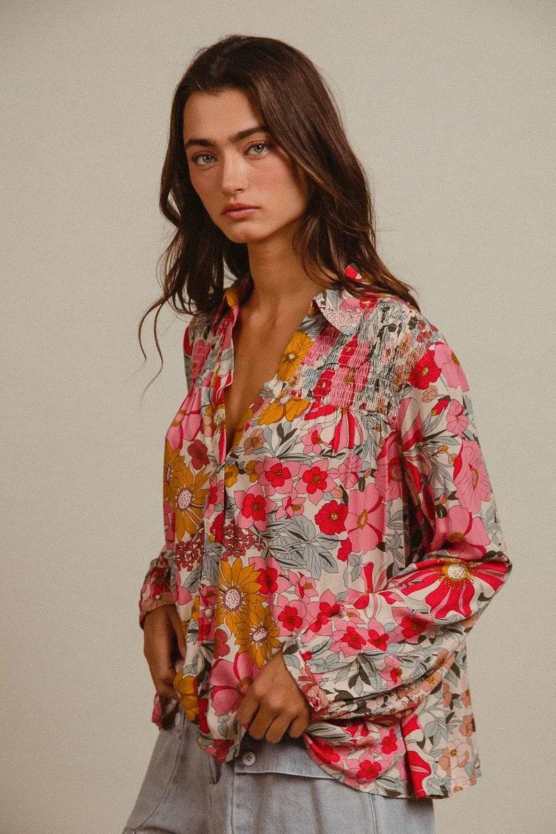 BiBi Woven Floral Printed Shirt Top Trendsi 38a5ca415d6442fe90bfcb2defddbe09-Max-Origin