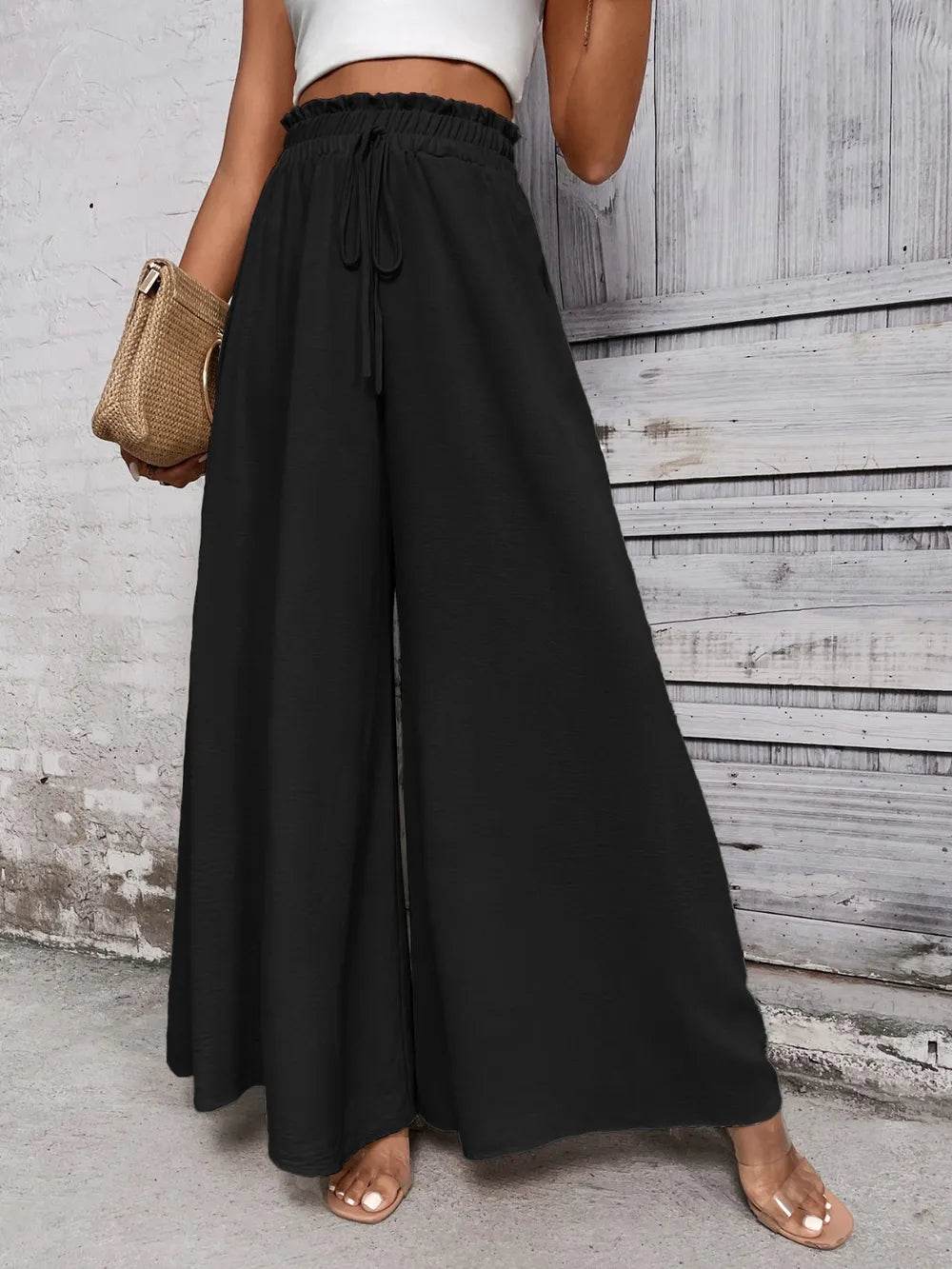 Honey Tied High Waist Wide Leg Pants Trendsi 38d59144-c266-474c-8641-2b1011862cf4-Max