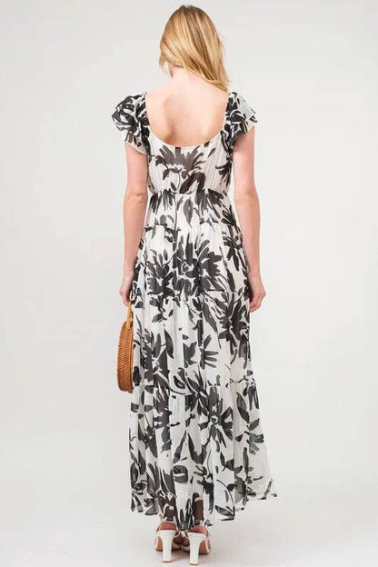 And The Why Ruffled Sleeve Tiered Floral Print Maxi Dress Trendsi 3900d5999fc34bf093ea9b8f495ba650-Max-Origin