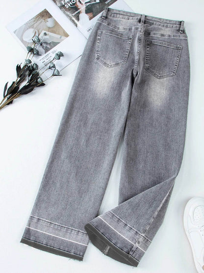 High Waist Wide Leg Washed Jeans Trendsi 392684b89ec84345b045de30adfd4ca2-Max-Origin