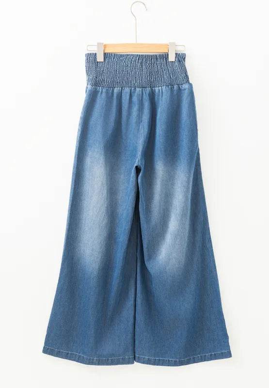 Smocked Wide Leg Jeans Trendsi 3928951d-dc53-45ee-8085-201a295f0c0b-Max
