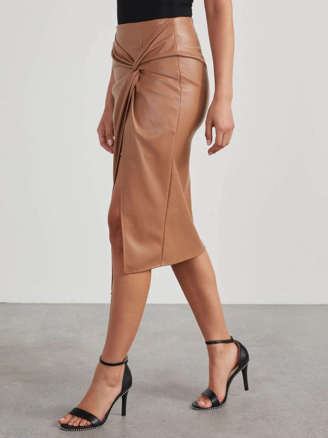 Twist Detail High Waist Skirt Trendsi 3978a4feef9541819e03d973a599f716-Max