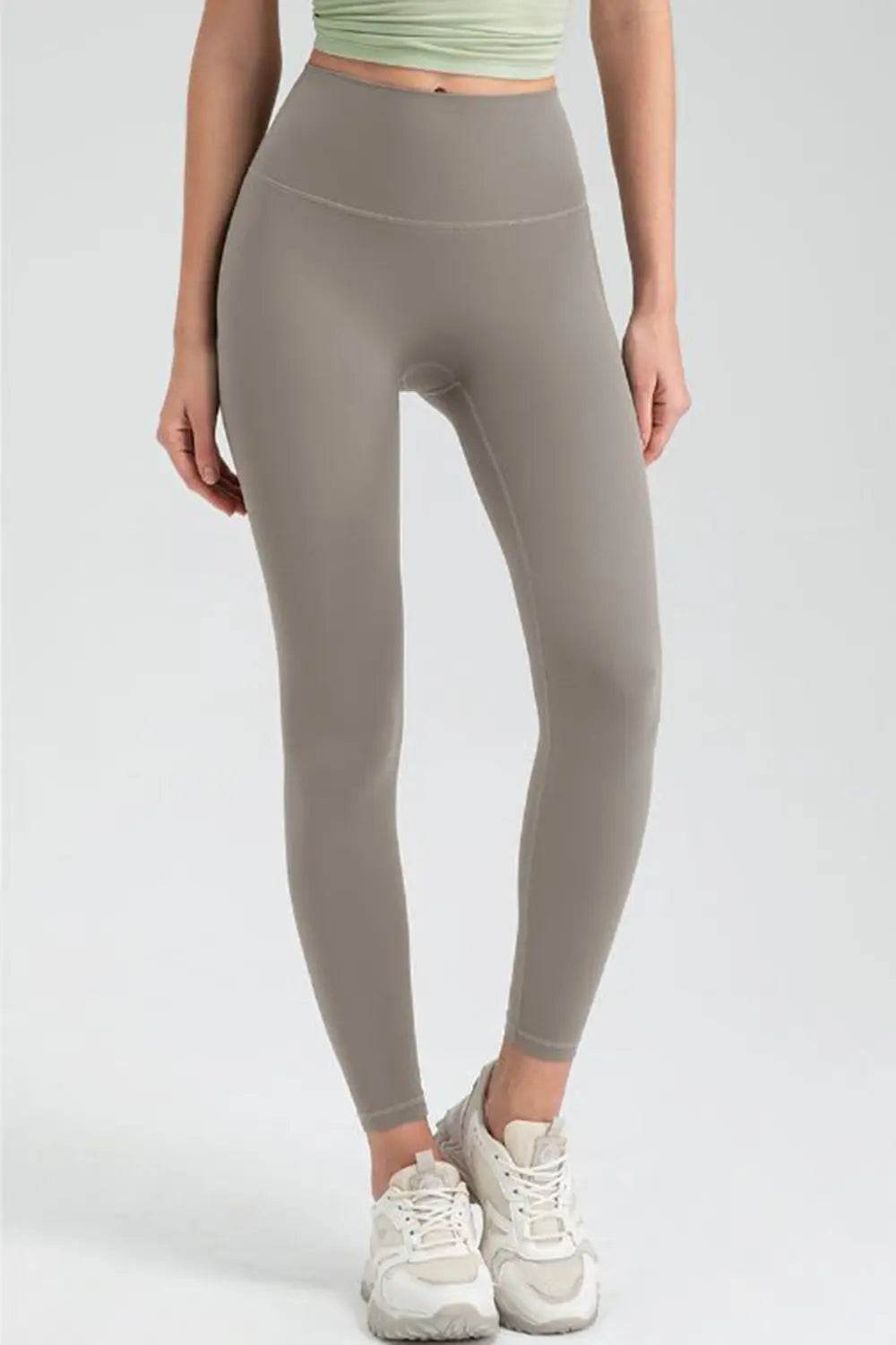 Wide Waistband High Waist Sport Leggings Khaki Trendsi 397e438687d547788905c93b17b6c8db-Max