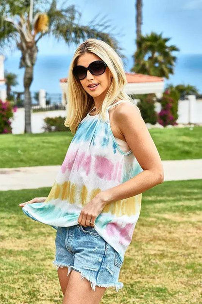 BiBi Tie-Dye Halter Neck Top Trendsi 3a17cc80-2acd-4427-aabc-dfff55aa4cd7-Max