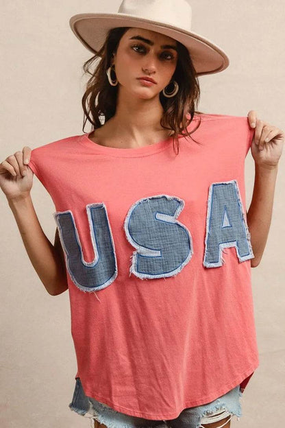 BiBi Washed Jersey With Usa Patched Raw Cut Edge Detail Trendsi 3a29b9951ea04bc7a7ca9e62af772709-Max-Origin