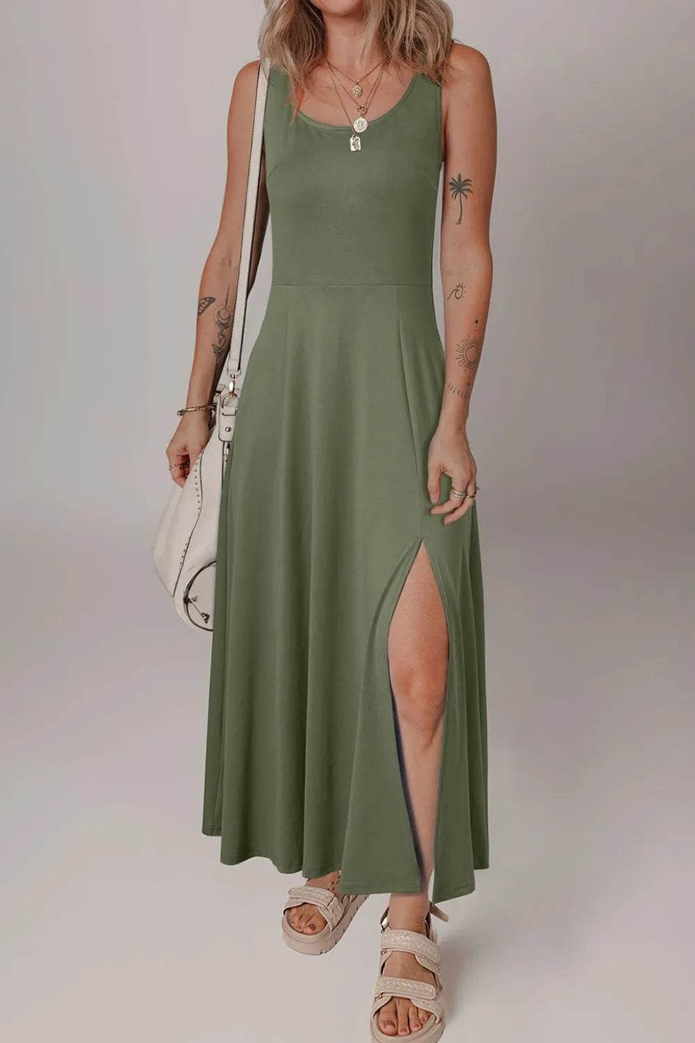 Side Slit Scoop Neck Wide Strap Dress Trendsi 3a3ec860-cd67-4b15-a9d8-ccd33b279336-Max