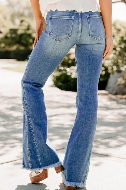 Raw Hem Flare Jeans Trendsi 3a5b9955-8403-42e4-bb2a-087d8e4e65b9-Max-Origin