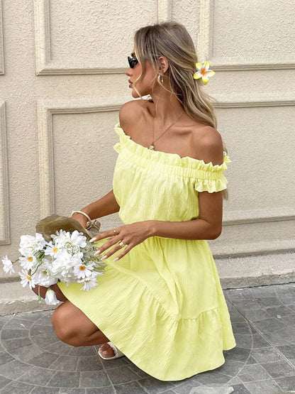 Off-Shoulder Ruffle Hem Summer Dress Trendsi 3a7b68b7b71b4170b231189185520abf-Max-Origin