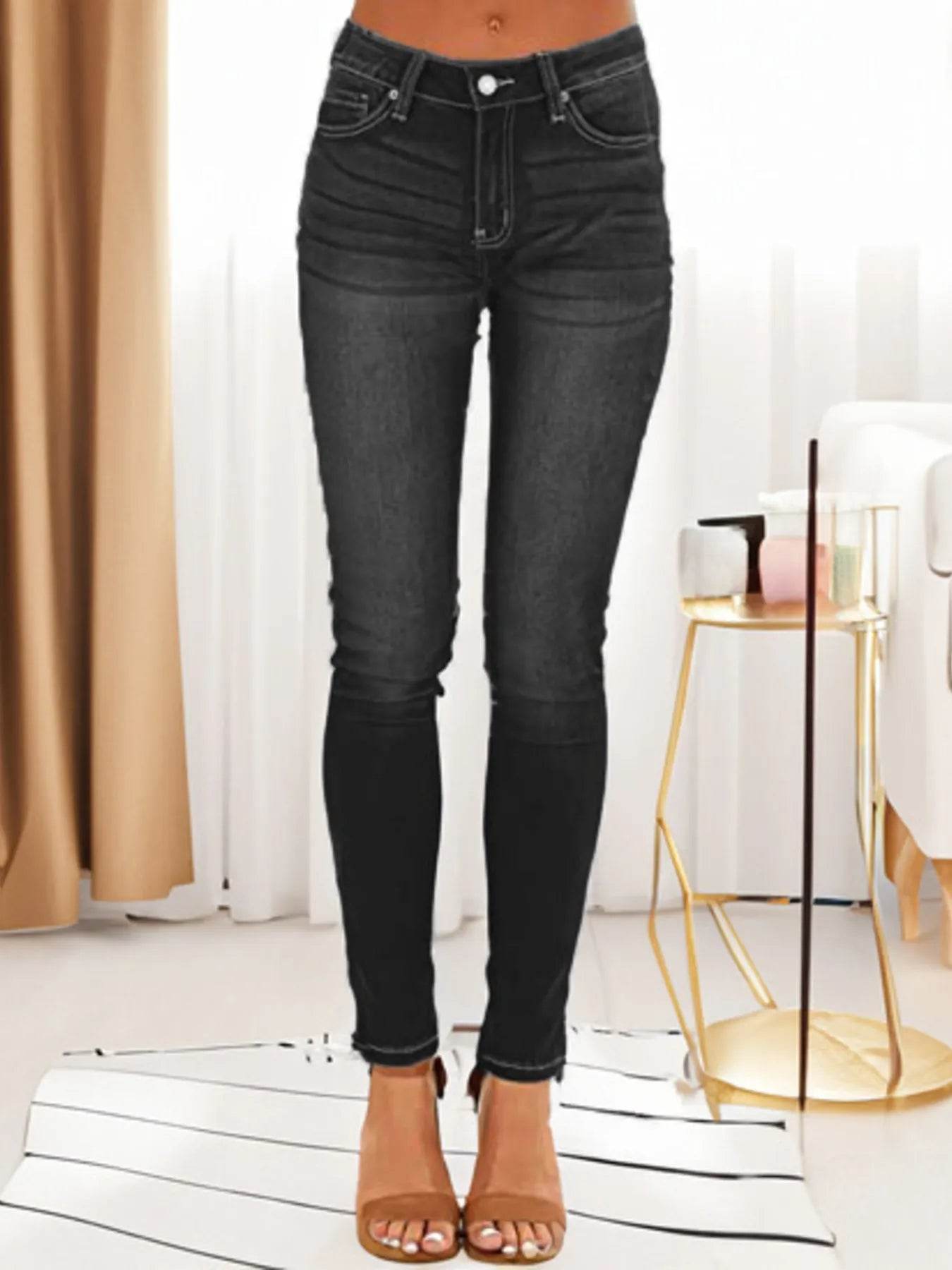 Skinny Fit Washed Jeans Trendsi 3a7fc341bdbf496c9592d6ff46621ac0-Max-Origin