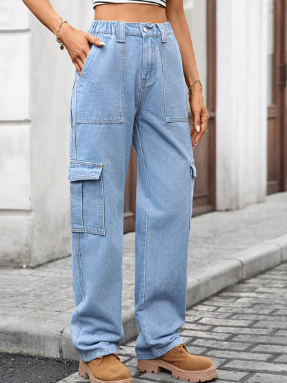 High-Waisted Cargo Jeans Trendsi 3a8fff1fbda8447f86df7537ff0ca992-Max-Origin