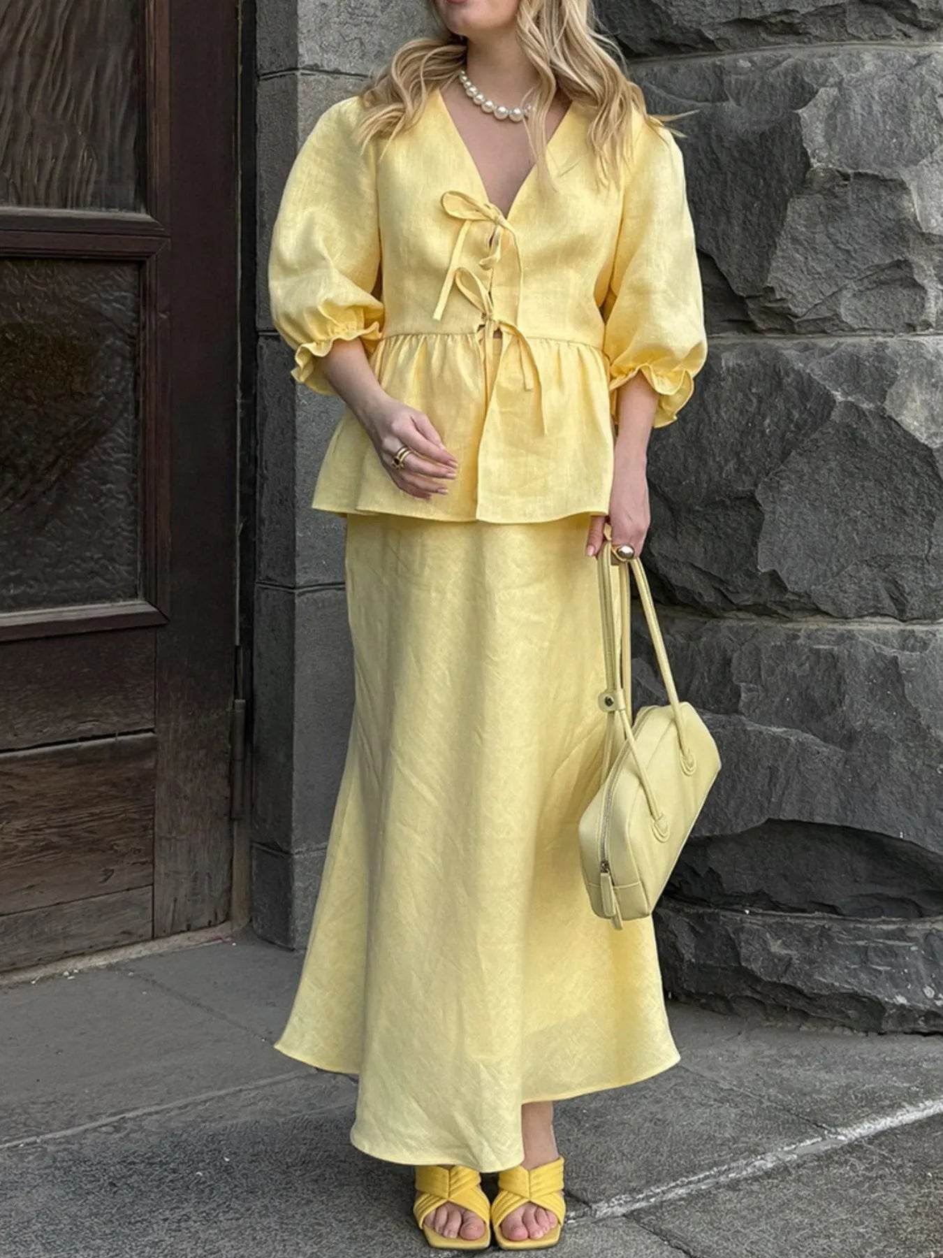 Tie Front Peplum Top and Skirt Set Trendsi 3a9911a9-15cf-4997-a791-847bff670705-Max-Origin