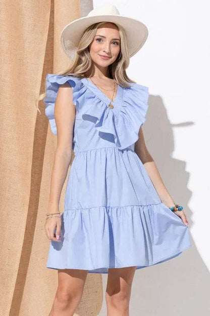 And The Why Chevron Ruffle Florence Hem Casual Dress Sky Blue Trendsi 3ac182ec62ef4973a76418efcfe5191c-Max-Origin