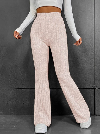 Ribbed High Waist Bootcut Pants Blush Pink Trendsi 3ac1ed6b-b12c-46f3-a388-16170b86708d-Max
