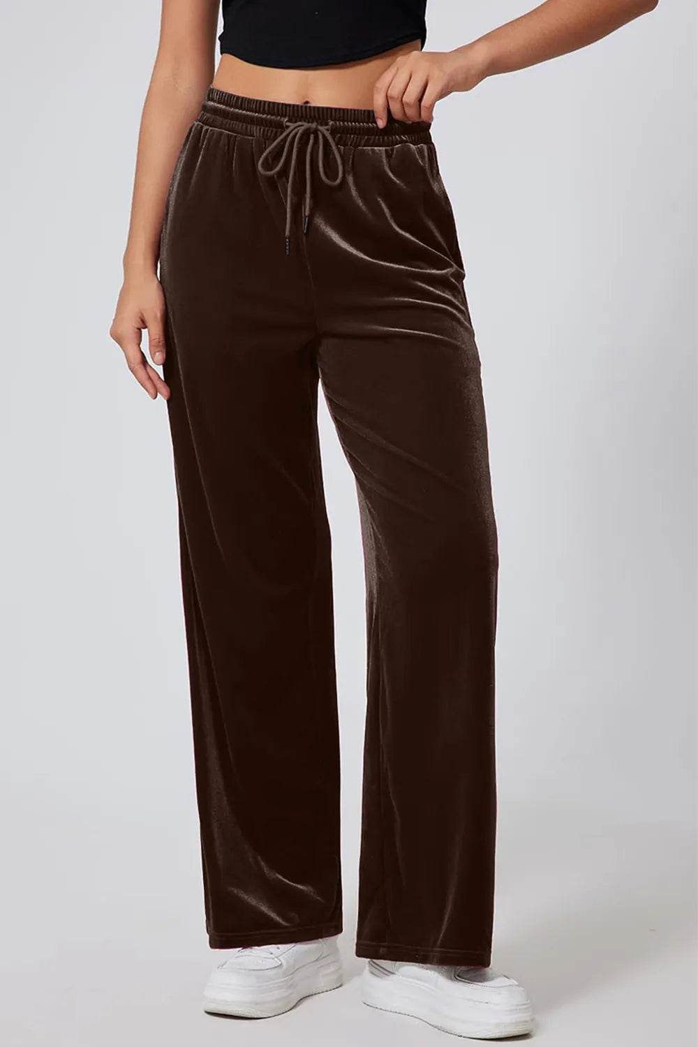 Drawstring Elastic Waist Straight Leg Pants Coffee Brown Trendsi 3ae51230-41f2-4636-b4b6-beb83f1fcc06-Max