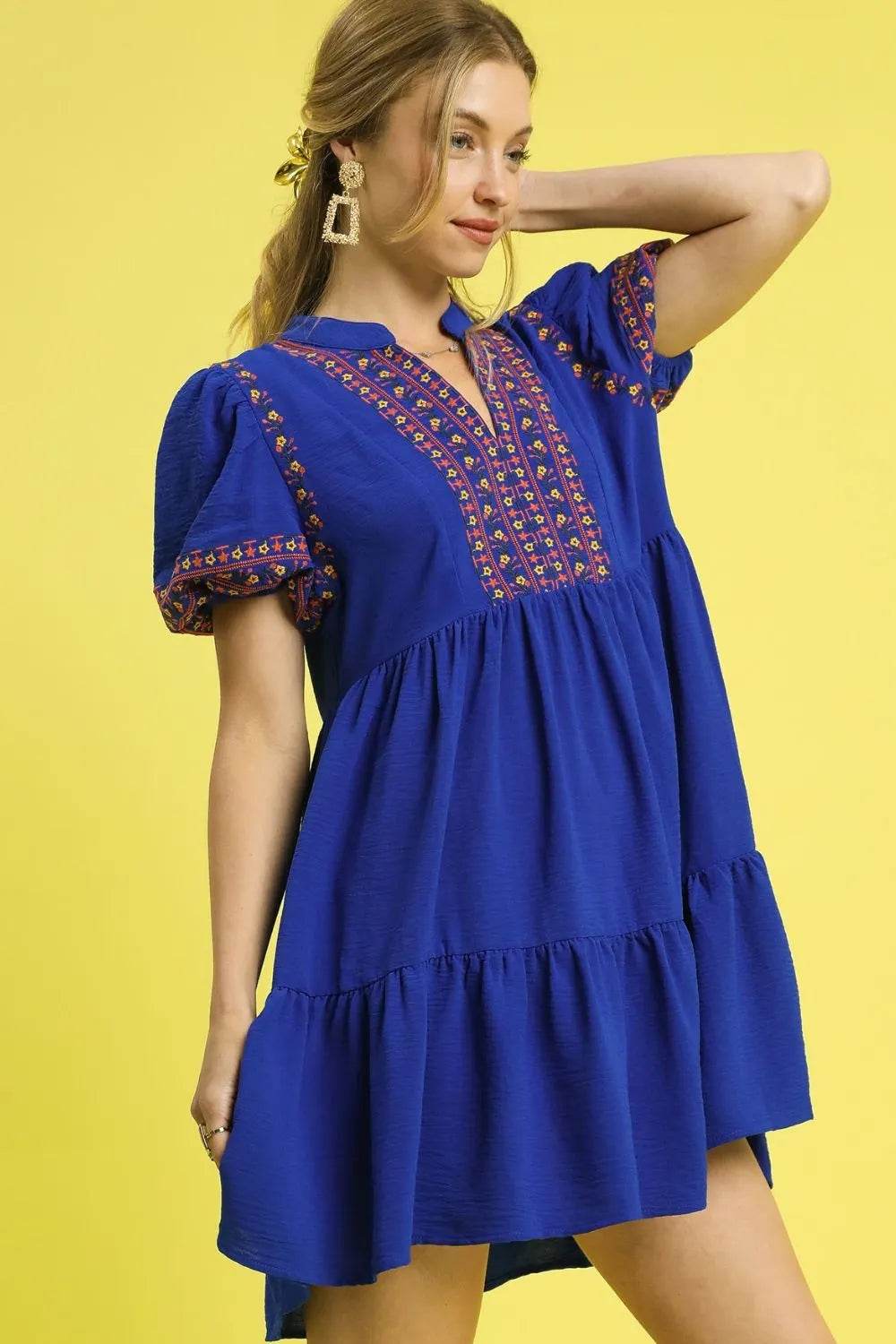 Umgee Floral Trim Puff Sleeve Mini Dress Trendsi 3aeb8b71-361e-42df-9ec7-bc04d3b5b2a0-Max-Origin