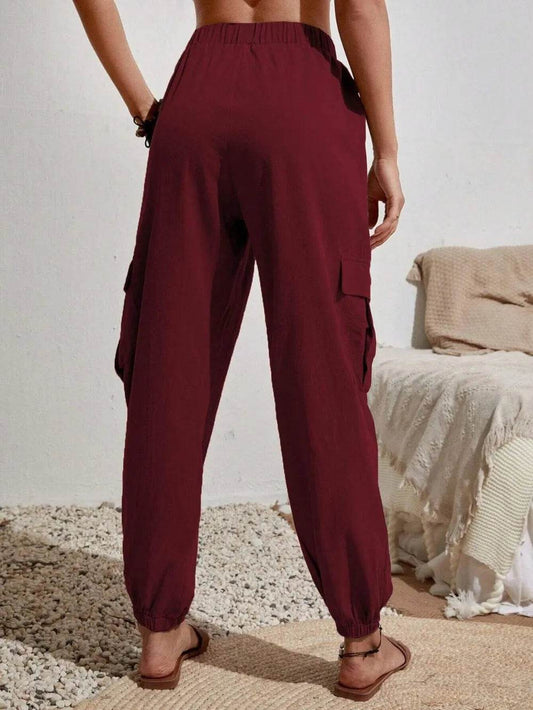 Drawstring Joggers with Cargo Pockets Trendsi 3b2c4c9b-813d-42f5-a0a6-2417da2a5bde-Max