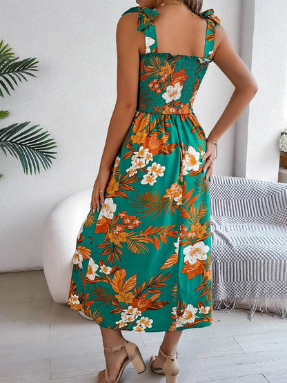 Smocked Floral Tie Shoulder Midi Dress Trendsi 3b3961ea-a3ec-4964-83c9-00cca30d67bc-Max-Origin