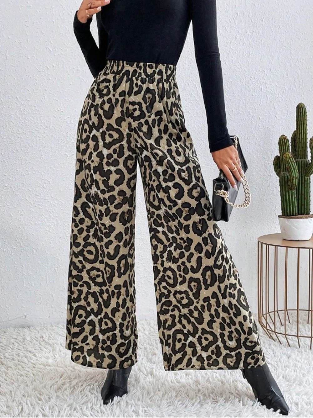 Printed Elastic Waist Wide Leg Pants Trendsi 3b4ad132-9277-4577-8a10-339d0e372e2f-Max