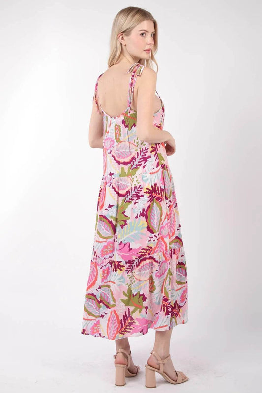 VERY J Tropical Printed Cami Midi Dress Trendsi 3bc94494-95a4-46a4-9e1a-748c934b6e81-Max