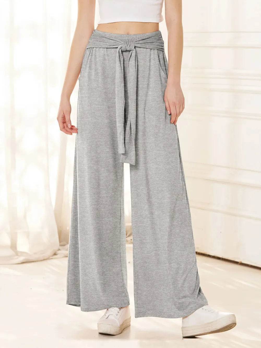 Tied Wide Leg Pants with Pockets Gray Trendsi 3bcb82a6-9bbf-4c62-a24c-eb1128ed458f-Max