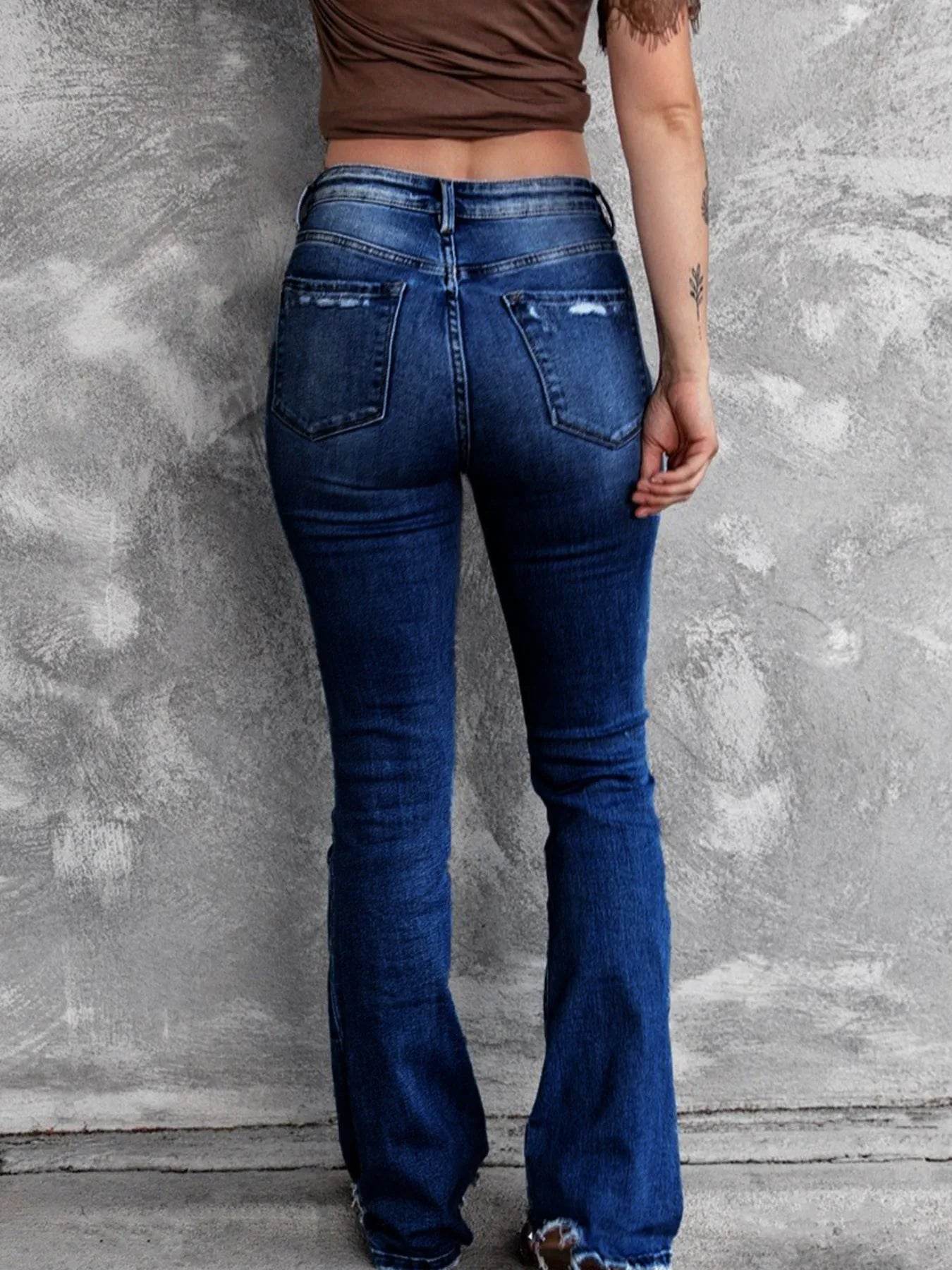 Distressed Flare Jeans Trendsi 3be6c3f9-40fe-4320-90a0-c40b5803f355-Max-Origin