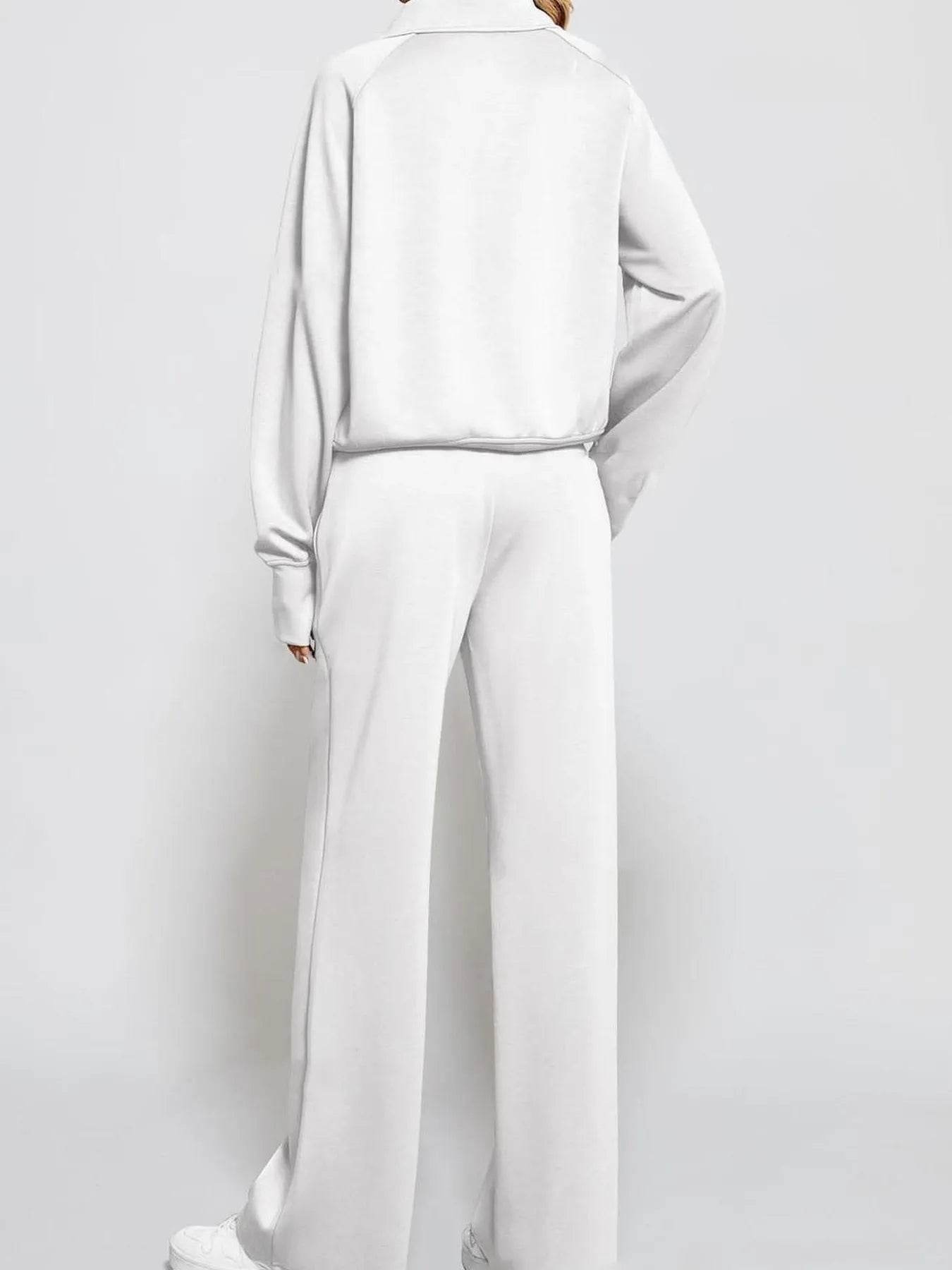 Half Zip Long Sleeve Top and Pants Set Trendsi 3bf175eb175e42ad8a0743c078b6ac34-Max-Origin