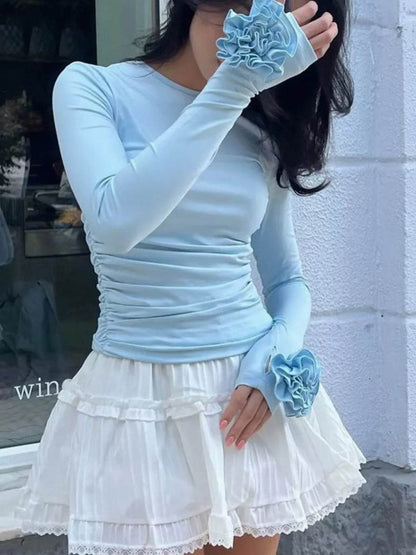 Flower Round Neck Long Sleeve T-Shirt Trendsi 3bfd6f26-2d7b-48f7-8ac7-d39fa5632047-Max-Origin