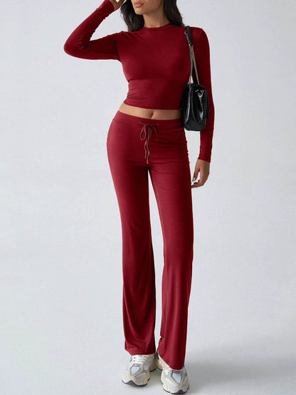 Round Neck Long Sleeve Top and Pants Set Trendsi 3c178ac0253e4bff8b879853b3987e66-Max-Origin