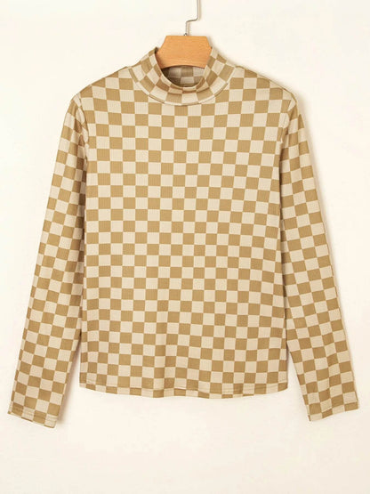Check Pattern Turtleneck Slim Long Sleeve Tee Trendsi 3c2afa0148244c17b561d4cd5b9ac3f4-Max-Origin