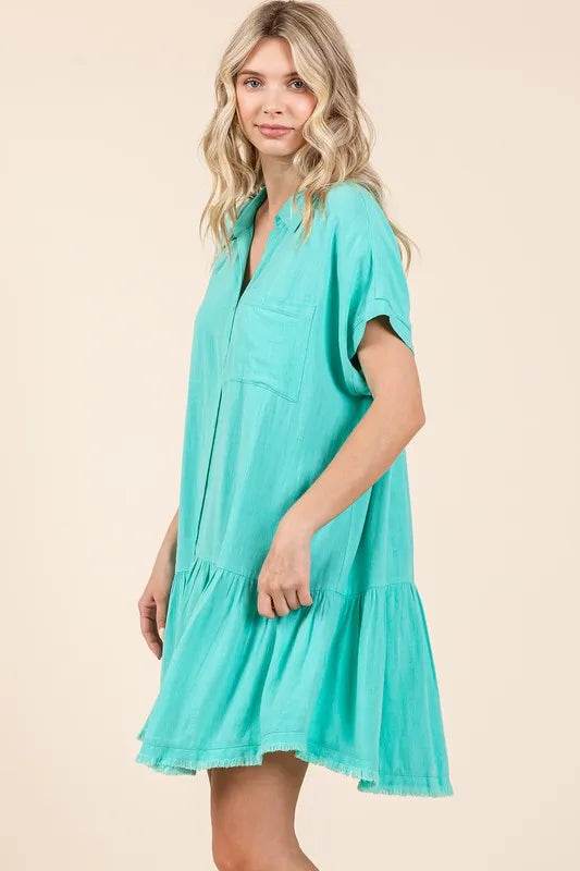 Mittoshop Linen Blend Button Down Shirt Mini Dress Trendsi 3cb302f1-2f6d-4faf-88a4-b898d83c705e-Max