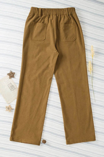 Half Elastic Waist Straight Pants Trendsi 3cb5a43f-1337-49f6-a965-a7a9da46bd0a-Max