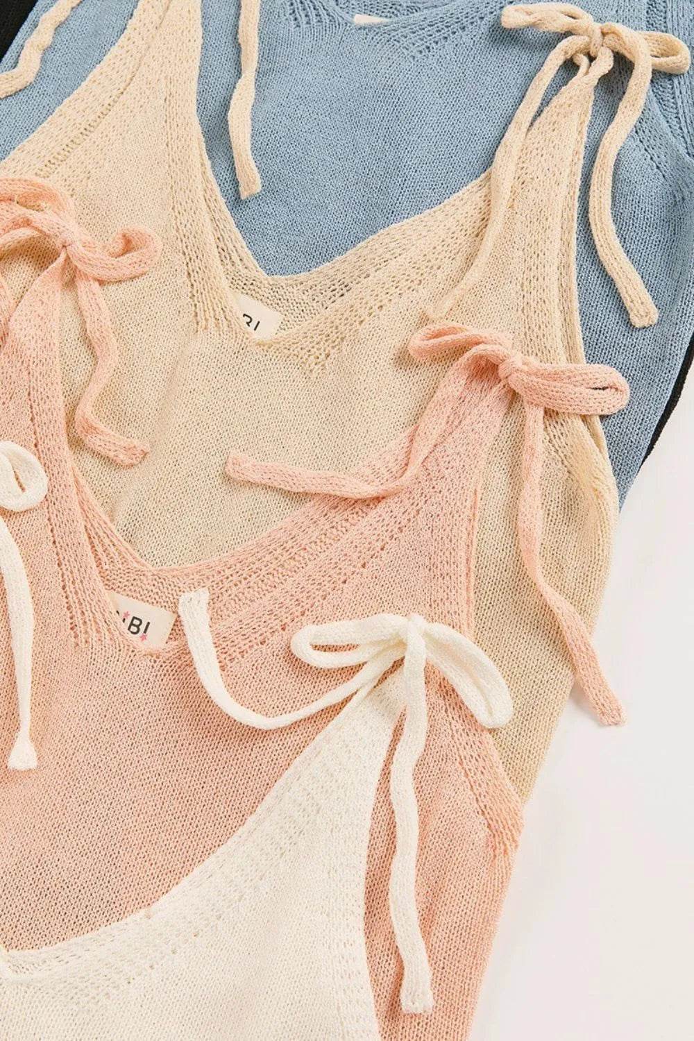 BiBi Tied Shoulder Solid Knit Top Trendsi 3d6dd87a-500f-4bfe-9069-edd864881779-Max-Origin