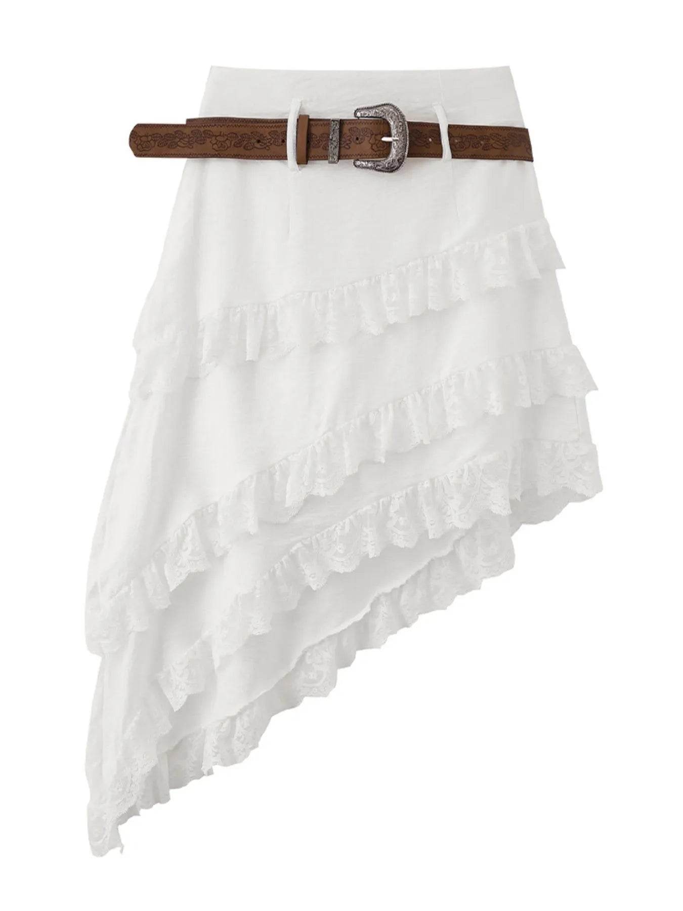 Asymmetrical Lace Ruffle Skirt White Trendsi 3da3ceef-2d7c-4687-94b4-90a2f742d52c-Max-Origin