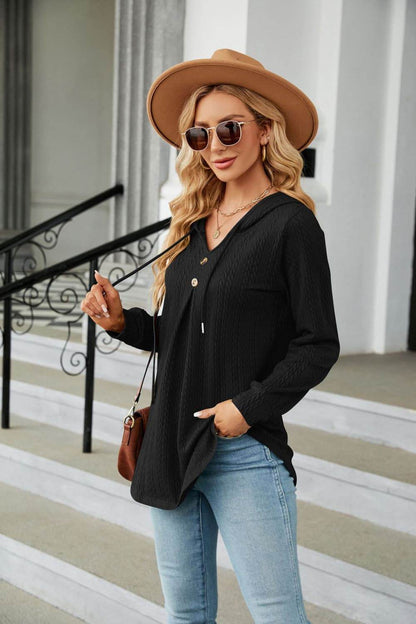 Long Sleeve Hooded Blouse Trendsi 3e473c9504744af4bc795ebded97a6e5-Max