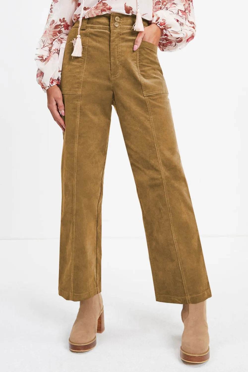 Half Elastic Waist Straight Pants Trendsi 3efedaed-146d-4f36-9687-ba0e27cf8941-Max