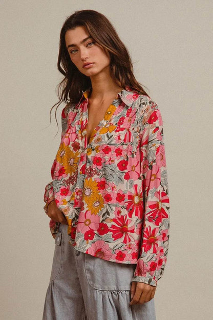BiBi Woven Floral Printed Shirt Top Trendsi 3f130519fc754619a7ab806f5a872ed0-Max-Origin