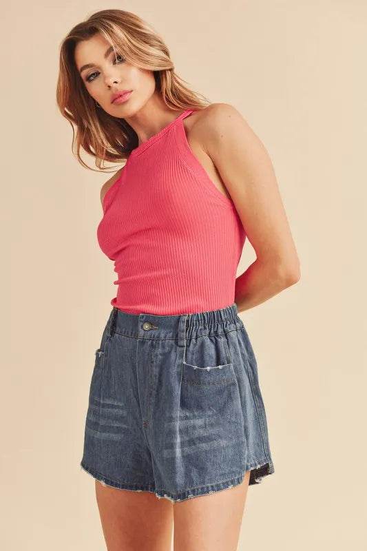 Aemi + Co Ribbed Round Neck Tank Trendsi 3f2a7bd5-6ae5-46df-b839-87773449a2af-Max