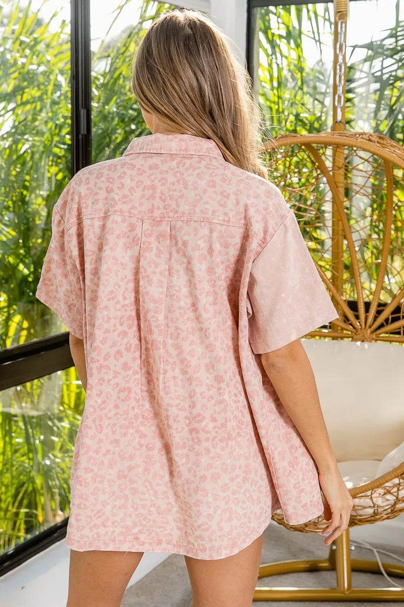BiBi Mineral Washed Leopard Print Short Sleeve Shirt Trendsi 3f4725f0c5084e1bb0b206001f2d34db-Max-Origin