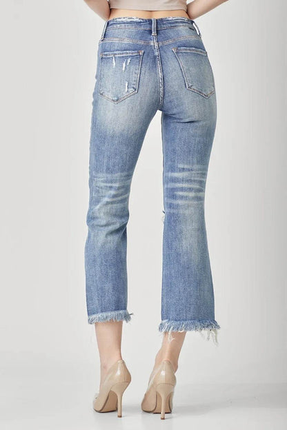RISEN High Waist Distressed Cropped Bootcut Jeans Trendsi 3f8aaeaf-6bbb-425b-a475-21c5be31478c-Max