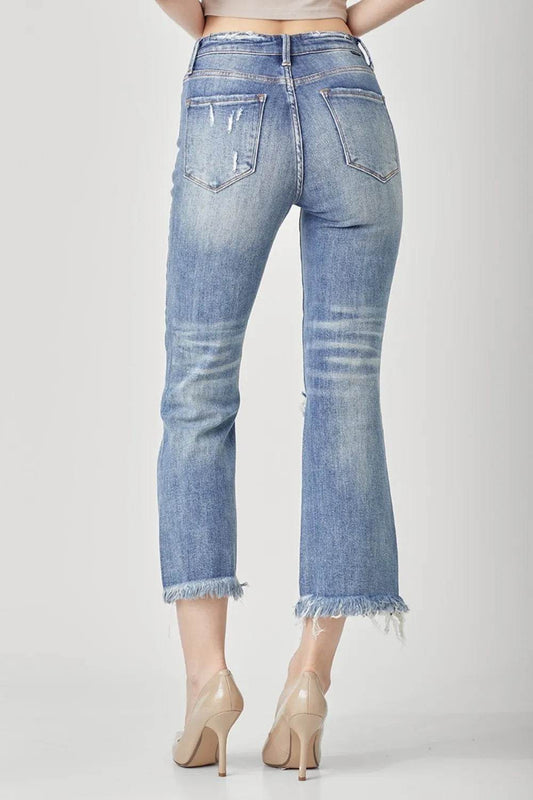 RISEN High Waist Distressed Cropped Bootcut Jeans Trendsi 3f8aaeaf-6bbb-425b-a475-21c5be31478c-Max