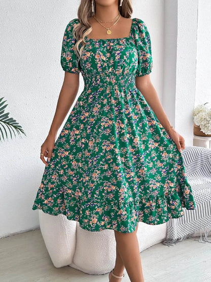 Ruffled Hem Floral Puff Sleeve Dress Trendsi 3f95c4b9-1776-48bc-a2f1-4506599cd6c8-Max-Origin