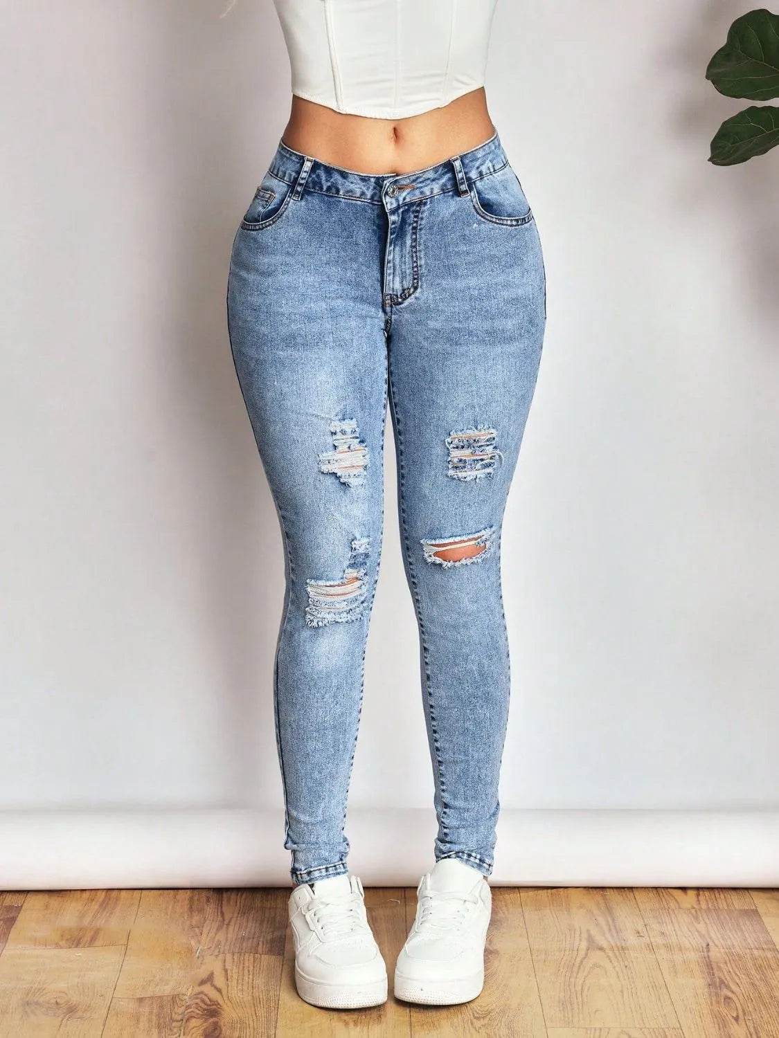 Distressed Skinny Jeans with Bow Back Trendsi 3fbf1b3d-f40b-419d-8a41-f893bdaf5f3f-Max-Origin
