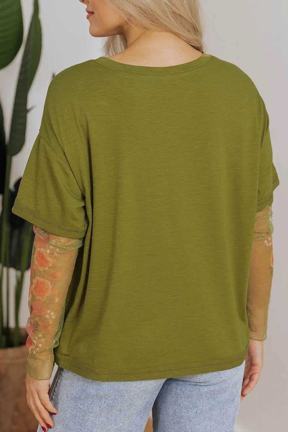 Round Neck Mesh Long Sleeve T-Shirt Trendsi 3fd35305-4792-4cd4-99b1-effec43acd97-Max-Origin